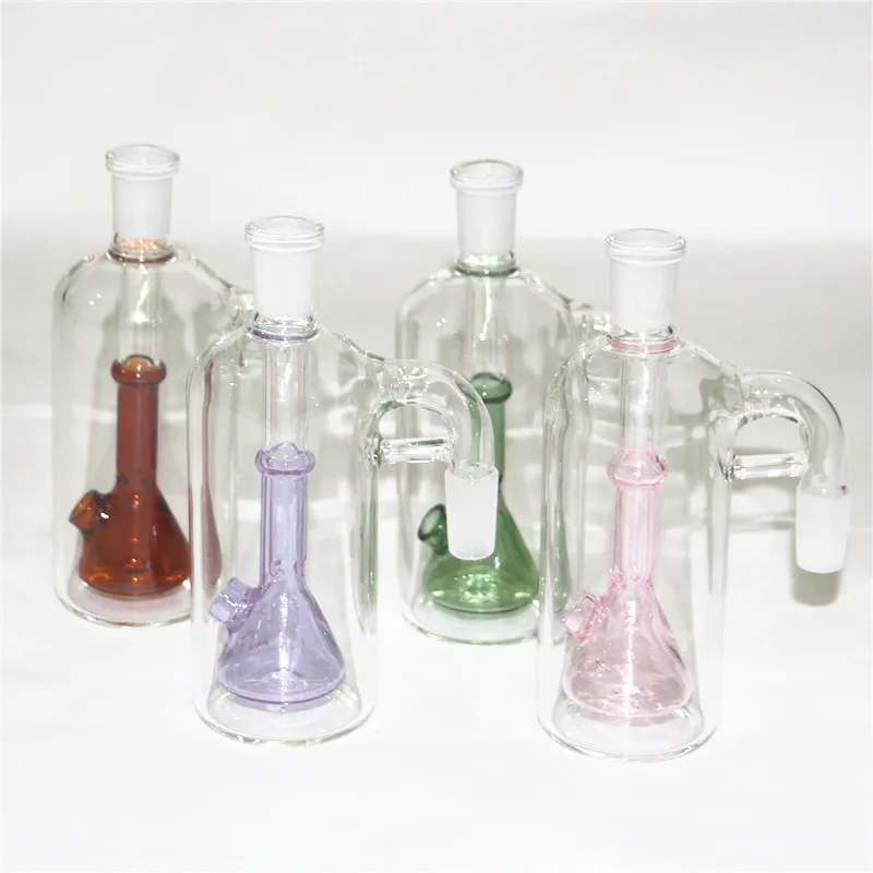 Nargile Cam Kül Catcher Recycler Ashcatcher Adaptörü 14 mm Cam Bong Su Boru Bongs Dab Teçhizatları