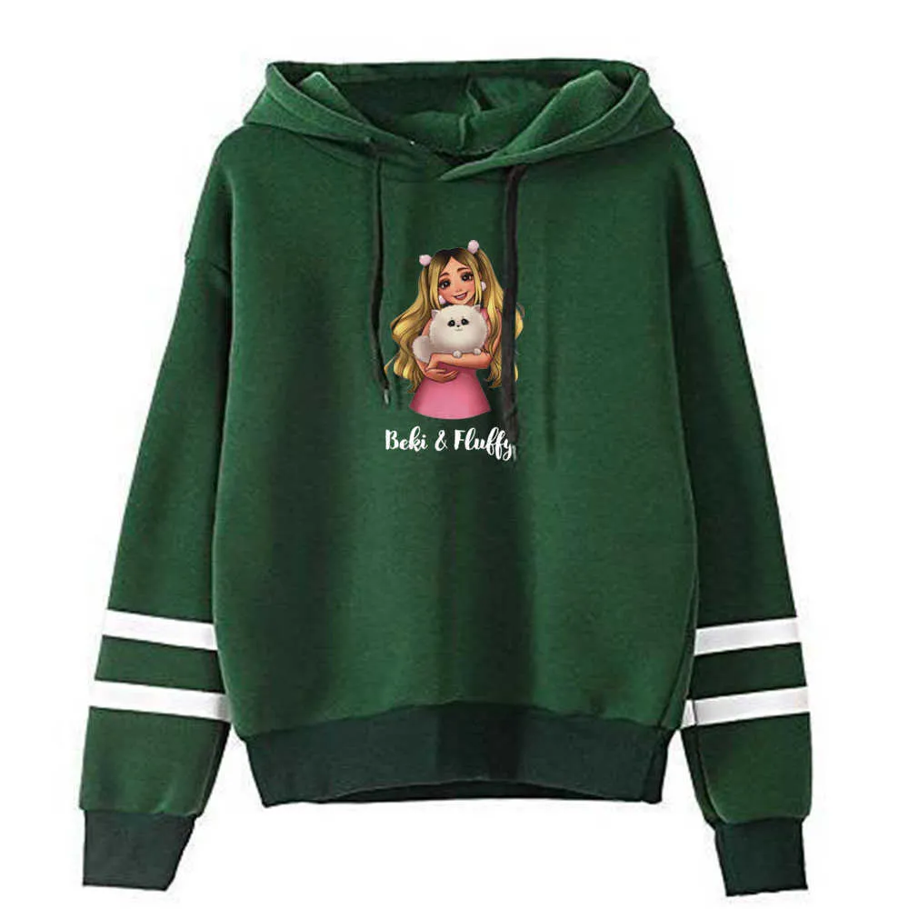 Hoodies للنساء من النوع الثقيل ربيكا الجناح Merch Beki Fluffy Women Sweatshirt Hoodies الموضة الشهيرة Hoodie Girls Pullover Tracksuit Men Hoodie T220929