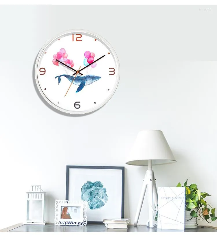 Horloges murales Belle roue animale ours 3D grande horloge mode art simple style grande taille chambre design moderne