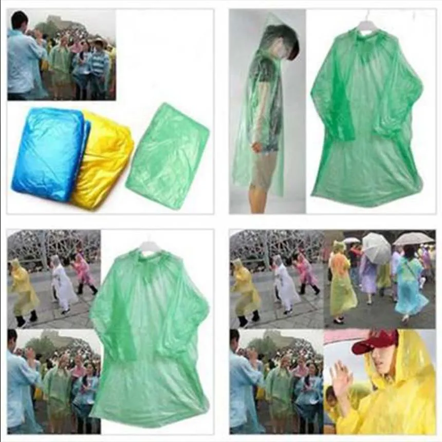 1 Pièce Imperméable Réutilisable Portable Avec Capuche, Poncho Unisexe