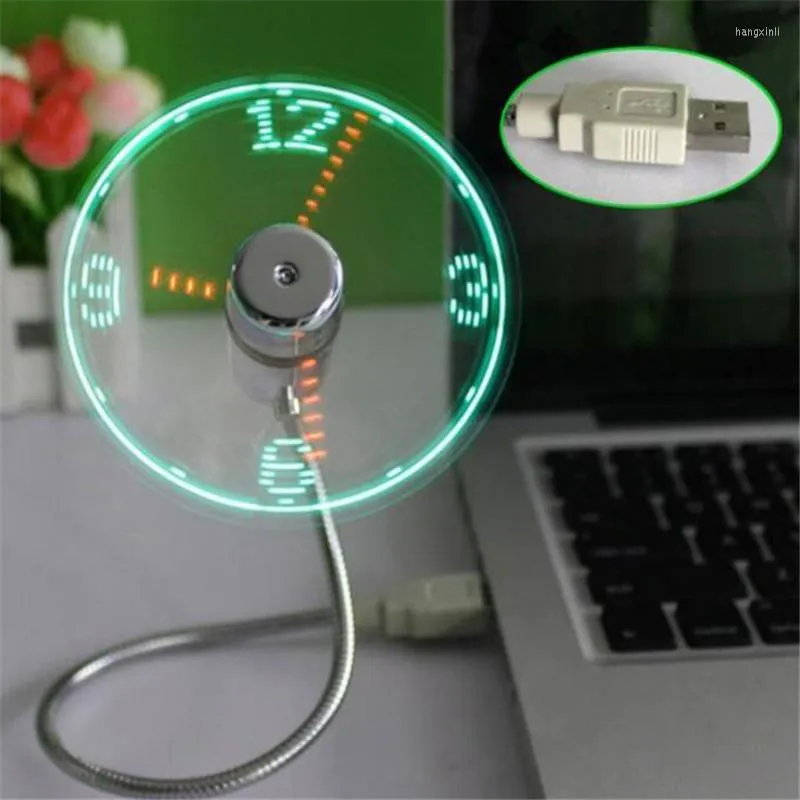 Настольные часы USB Mini Clock Led Light Время вентилятора Творческое регулируем