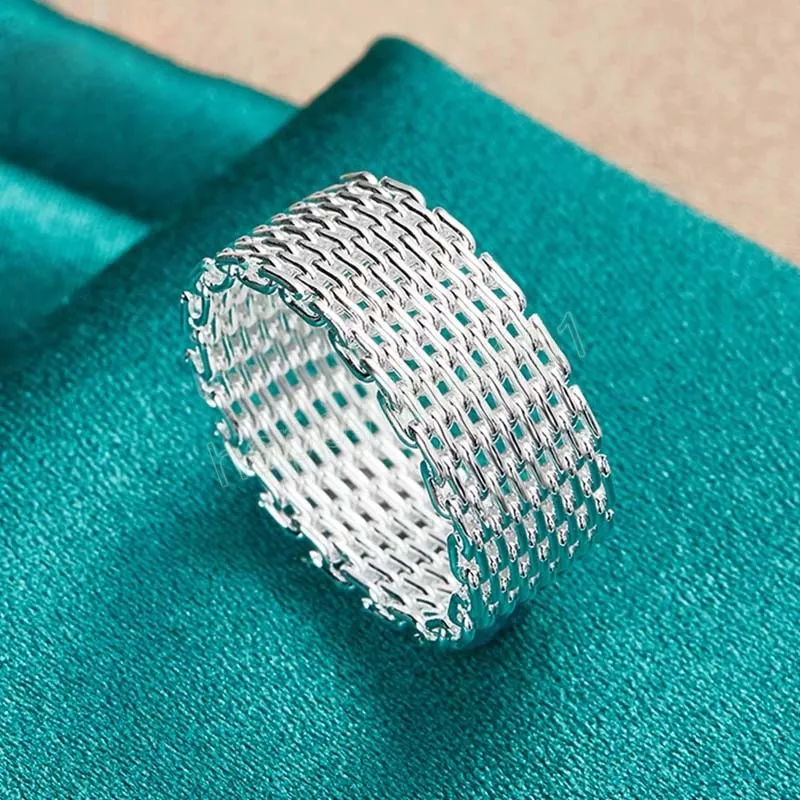 925 Sterling Silver Interwoven Web Ring For Woman Man Fashion Charm Wedding Engagement Jewelry