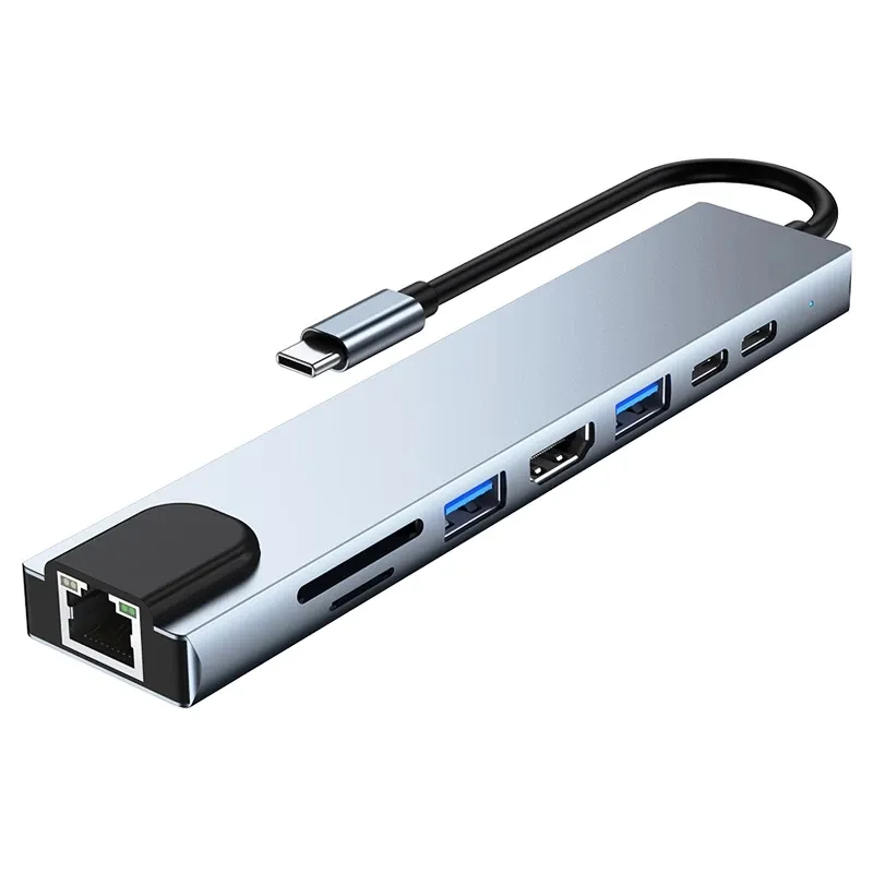 USB C HUB Tip C-Multi USB 3.0 Hub HDM Adaptör Adaptör Dock için MacBook Huawei Mate 30 USB-C 3.1 Ayrıştırıcı Bağlantı Noktası Tipi C Hub