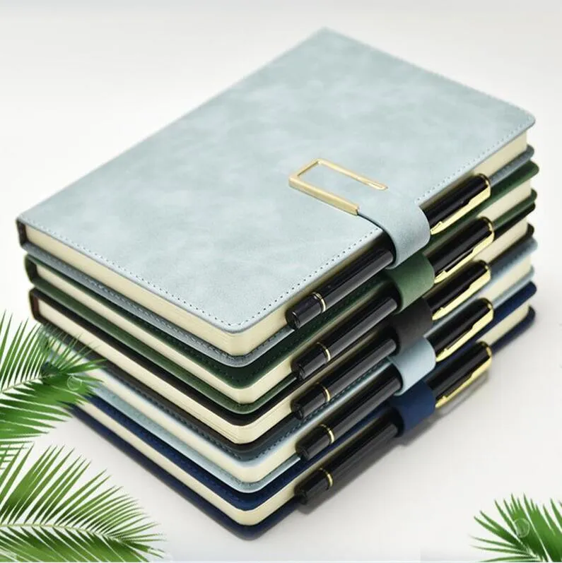 Premium A5 Lined Notebook - PU Leather Journal with Magnetic Closure ...