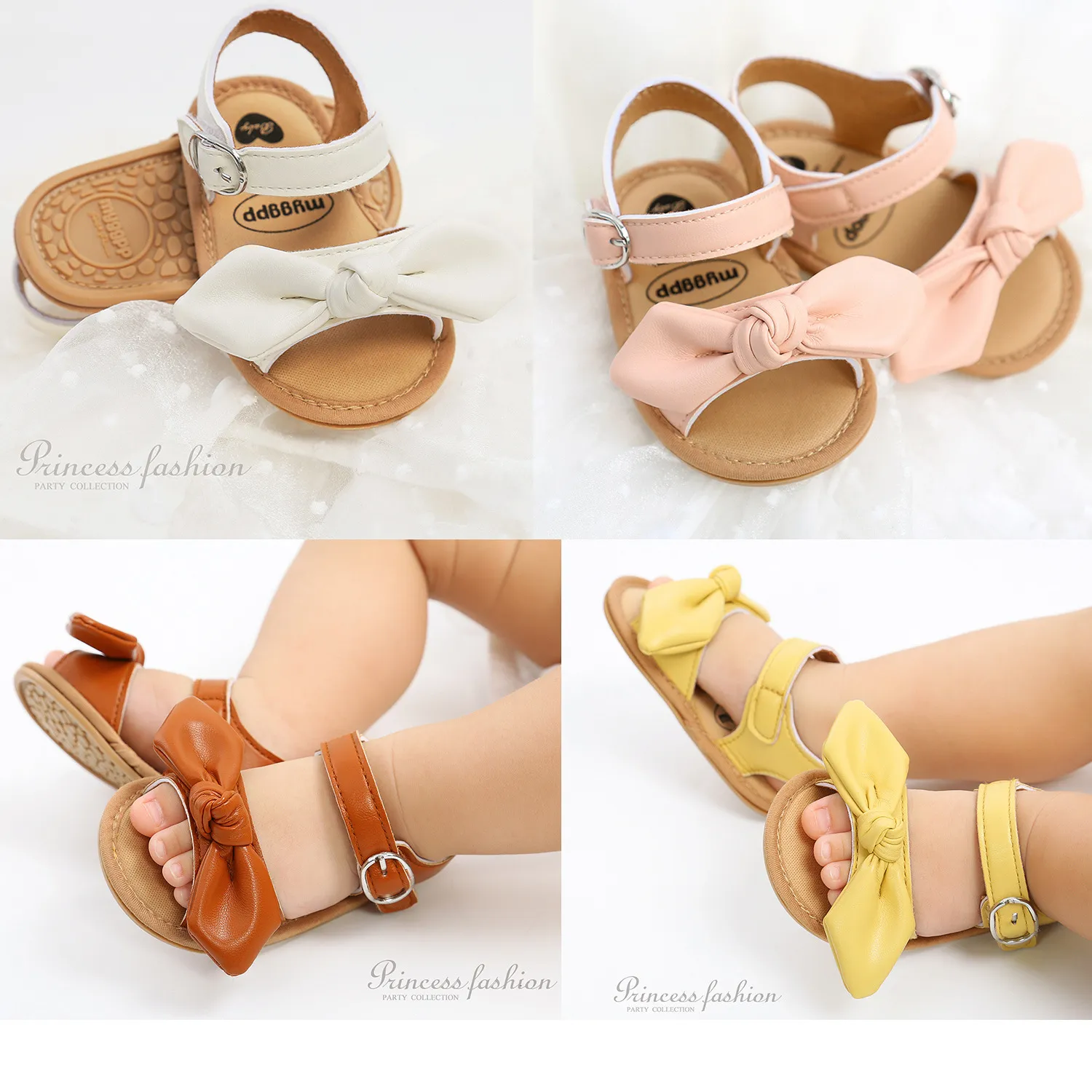 Summer bow baby sandals shoes toddler soft soled