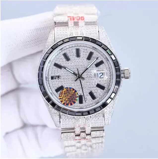 2023SKVR Conjunto de relojes de pulsera Reloj clásico con diamantes para hombre Reloj mecánico automático Correa de acero inoxidable 41 mm Alta definición Tiro real Resistente al agua Zafiro digno