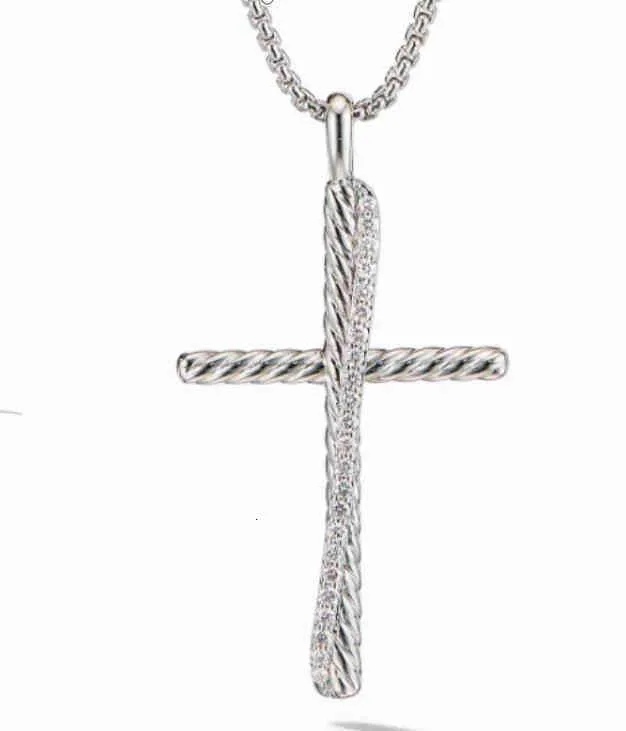 Chain Necklace Sliver Dy High Quality Diamond Necklaces Women Designer Luxury Amulet Pendants Sunflower Brand Retro Classic Couple269m