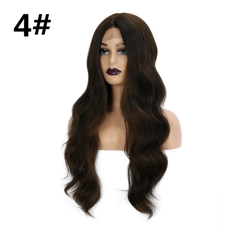 Lace Front Wig 26 Inch Long Body Wave Natural Hair Wig  display picture 3