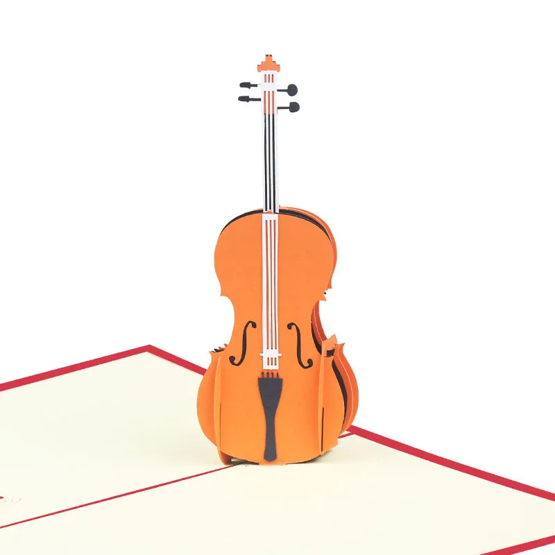 gitar tebrik kartları doğum günü partisi doğum günü partisi dekorasyonları müzik severler için gitarlar hediye sanat kağıdı 3d pop up kartlar tebrik kartı