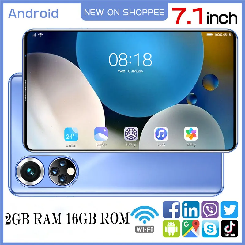 7.1 cala tablet 2 GB RAM 16 GB ROM Dual Sim 3G WCDMA Network Android Game Work Badanie WiFi GPS PC X50