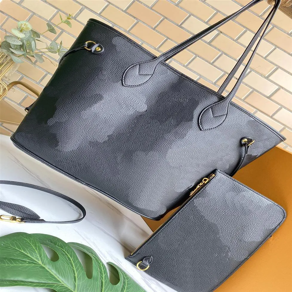designer luxury shopping bag 2pcs set women's handbag with wallet high quality leather fashion new bags women's handba268N