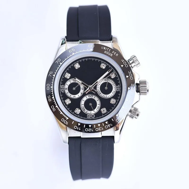 SW Men's luxury watch 41mm oyster permanent black rubber strap sapphire crystal waterproof stainless steel automatic mechanical watch