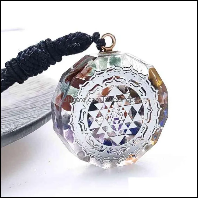 Collares colgantes colgantes joyas btone chakra de piedras preciosas personalizadas para collar de piedra natural de encanto gota deli dhzwe