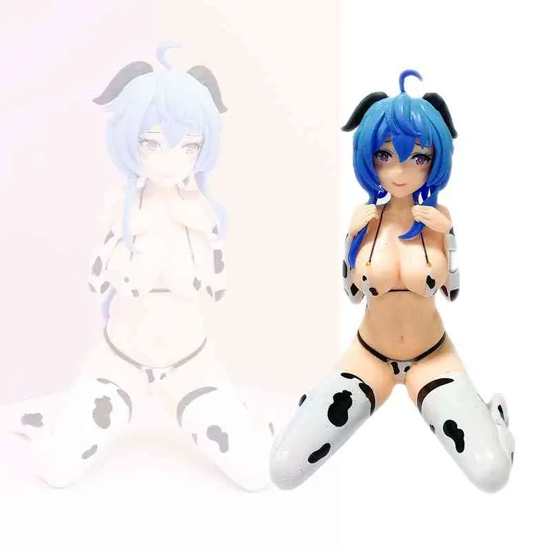 Vacker tjejserie Gan Yu Swimsuit Knä 1/7 PVC 14cm Figur Anime Härlig samling Modelldocka Toy Desk Present