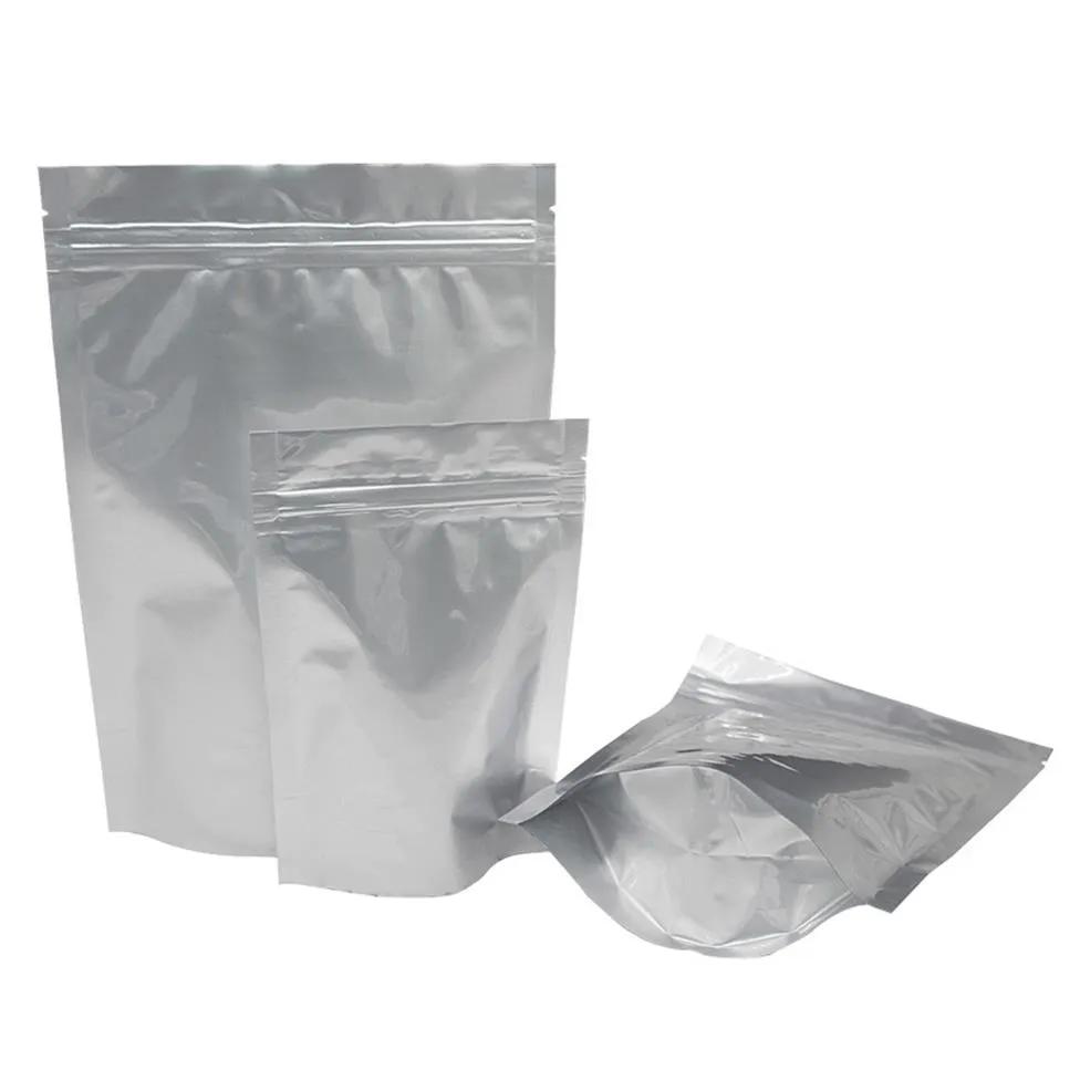 Recyclable Aluminum Foil Standing Zip Lock Zipper Packing Bag Mylar