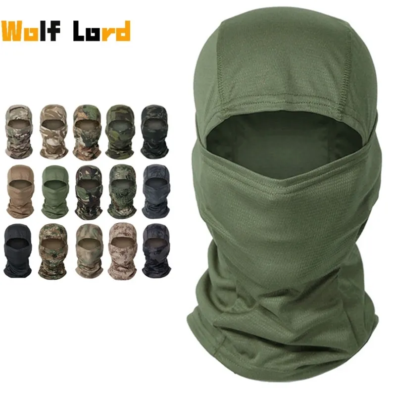 Multicam tactisch balaclava militair volledig gezicht masker schild cover cycling leger airsoft jachthoed camouflage balaclava sjaal 220811