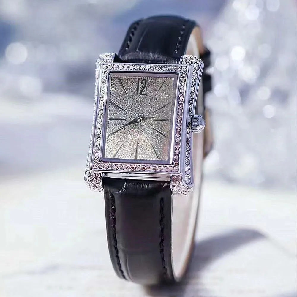 Montres de luxe pour femmes Designer Mode montre tendance rectangle 2022 véritable montre dames plein diamant étanche quartz femmes montres asfsd