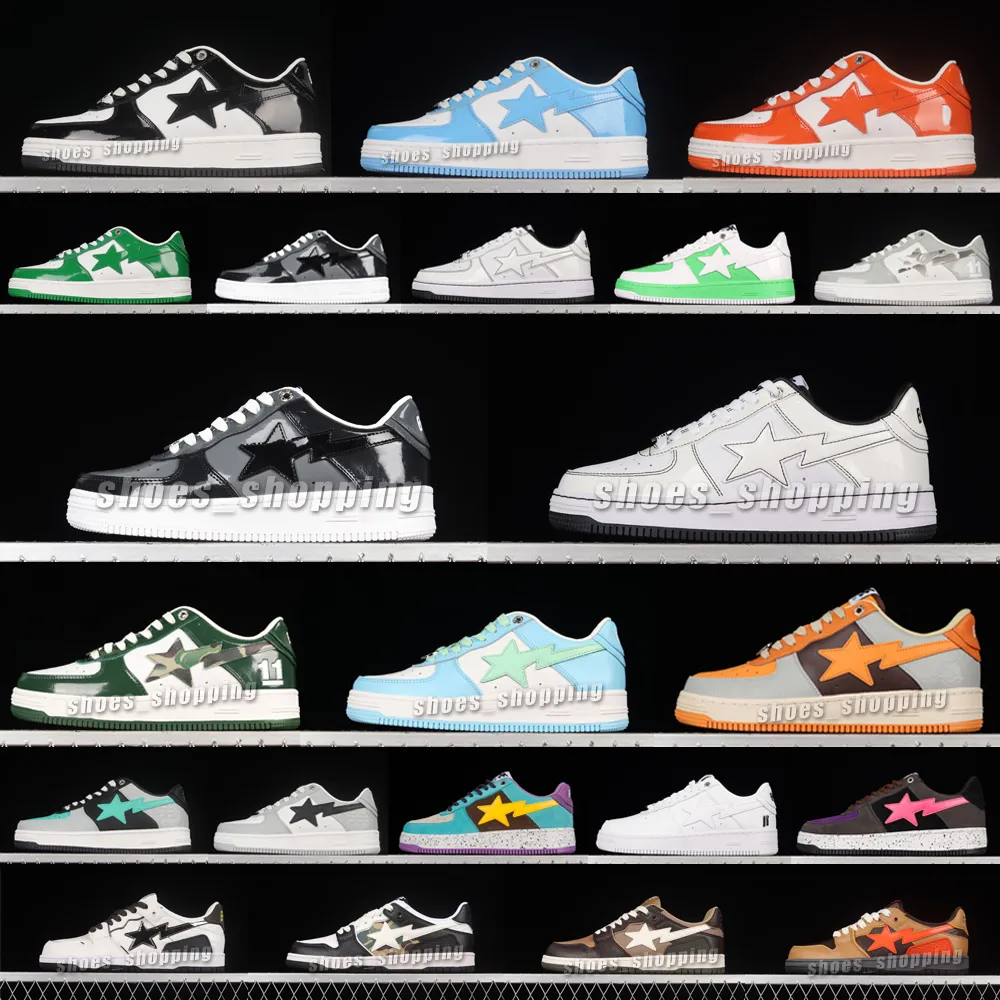 Bapestas Bape Mens Buty Buty Bapesta SK8 STA Designer Camo Black White Zielony Czerwony Orange Camuflage Mężczyźni Women Treners Sports Sneakers But z pudełkiem