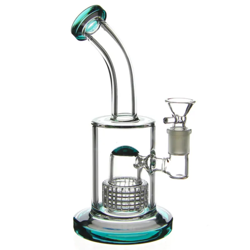 8 Zoll Gebogene Hals Shisha Massive Basisglas Bong Mit Matrixperkolator