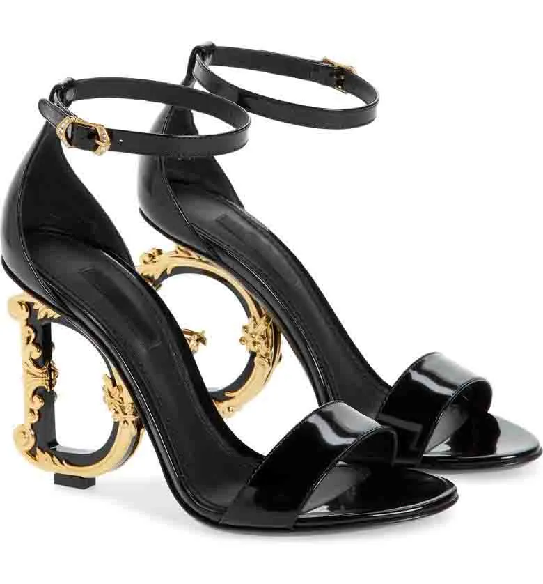 Gold Patent Leather Women's Dress Sandals with Medium 3cm-5cm Stiletto Heel  and Square Toe from Dhgate Sandals - price 46.24