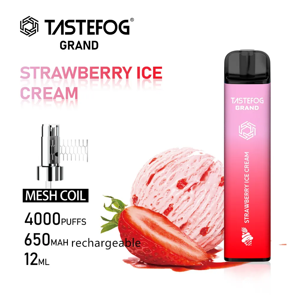 QK grossistuppladdningsbar elektronisk cigarett eng￥ngsvapspenna 4000 puffs smakfog Grand mesh spole original tillverkning direkt f￶rs￤ljning 2% 10 smaker