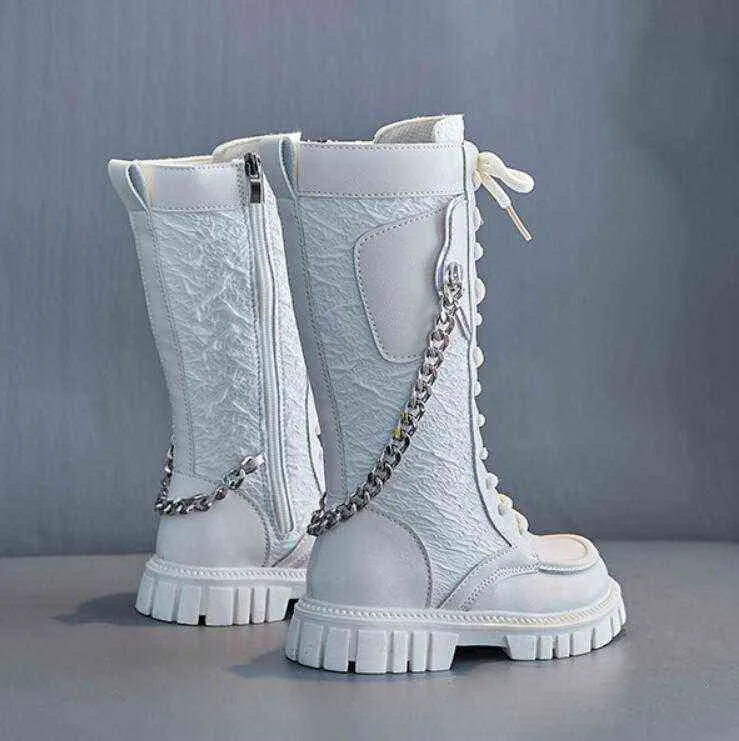 Dames laarzen kindermartin meisjes zwart leer 2022 herfst nieuwe jongens Britse stijl korte sneeuw baby buckle sport schoenen 0719