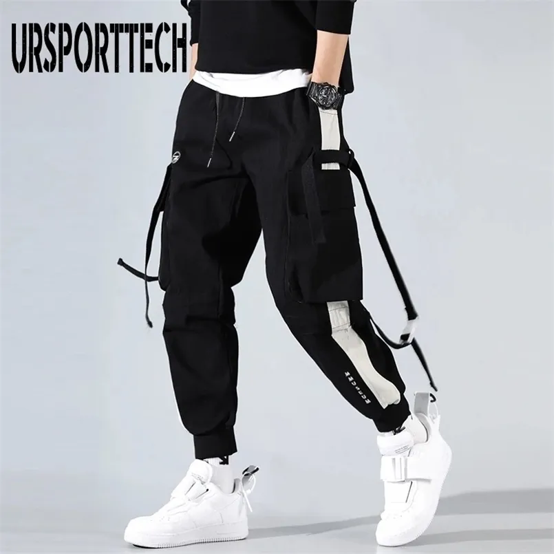 Streetwear Pockets Boys Jogger Hip Hop Sweatpants Joggers Trousers Tactical Mens Cargo Harem Pants Men Clothes 220811