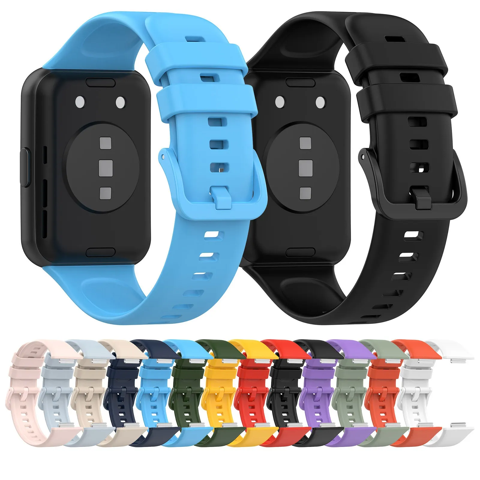Banda de silicone para huawei watch fit 2 fit2 stap smartwatch acess￳rios de substitui￧￣o pulseira correia correia esporte