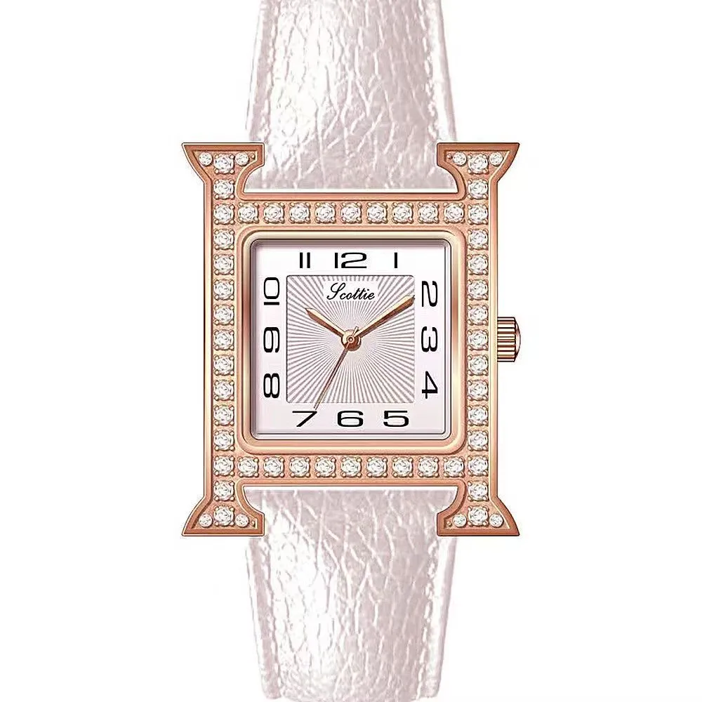 Luxe dames horloges Designer Fashion Watch Trend Rechthoek 2022 Echte horloge dames vol diamant waterdichte kwarts vrouwen kijken safds