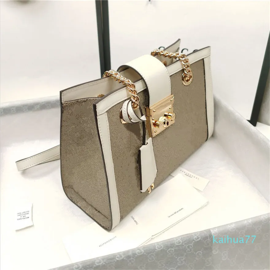 2022 Fashion Women's Square Bag New Quality Pu Leather Women Women Wild Rivet Counter Chain Bag Bag Bag Messenger