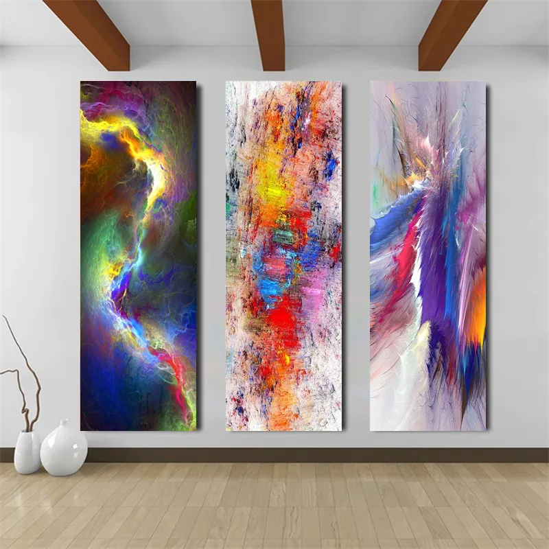 Modern Art Canvas Painting Colorful Clouds Abstract Wall Pictures Big Size Canvas Art Prints Poster For Living Room Home Decor