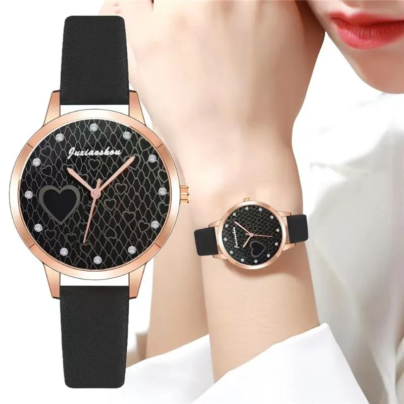 Polshorloges dames horloges diamant liefde dial dames dames eenvoudige kwarts horloge armband montre femme relojes para mujerwristwatches polsWatcheswri