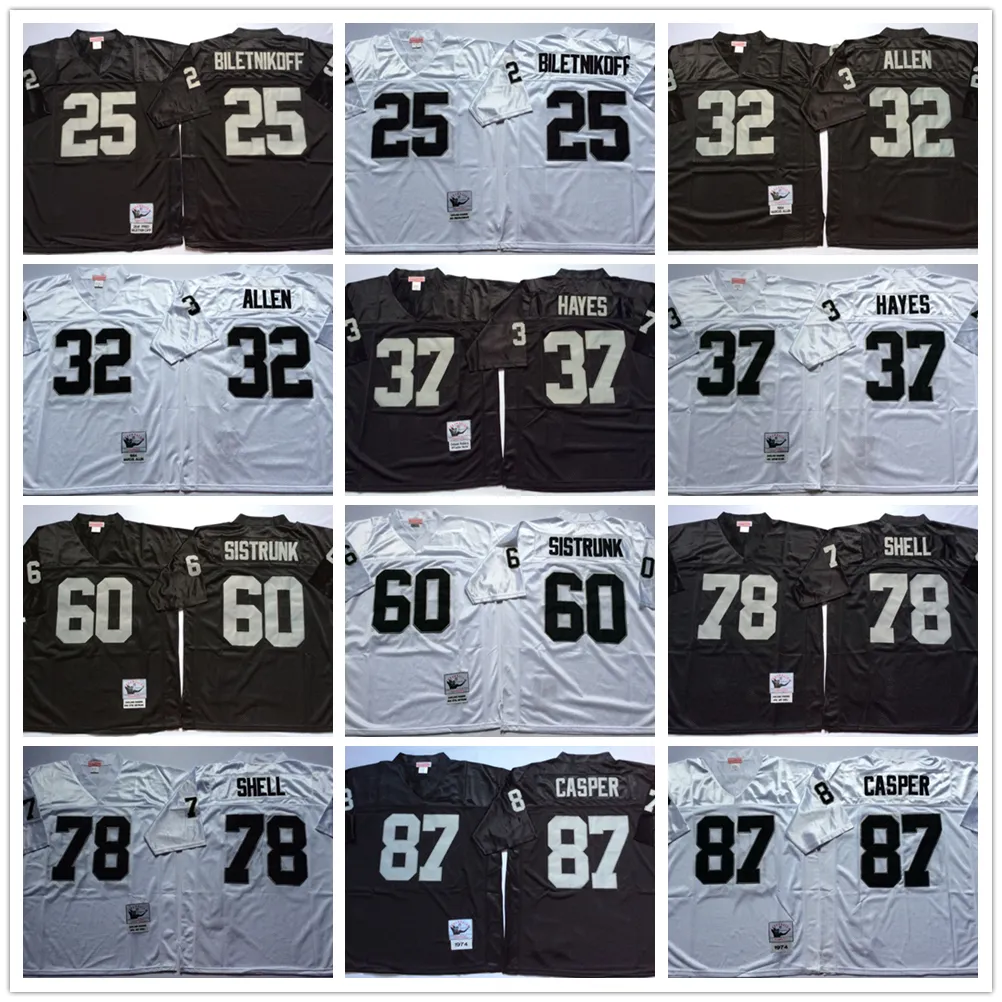 NCAA 75th Vintage Football Jerseys Stitched Fred Biletnikoff Marcus Allen Lester Hayes Otis Sistrunk Art Shell Dave Casper