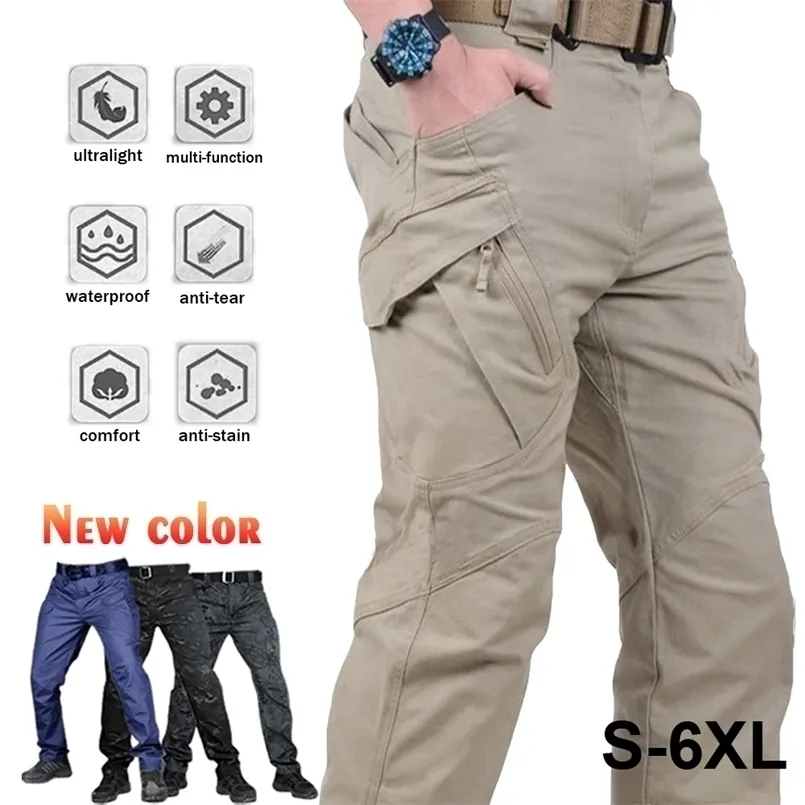 Pantalones de carga de la ciudad Clásico Senderismo al aire libre Trekking Ejército Táctico Joggers Pantalón Camuflaje Militar Multi Bolsillo Pantalones 220809