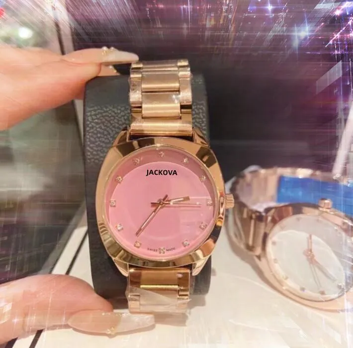In vendita orologio da donna di moda al quarzo in acciaio inossidabile pregiato orologi 37mm data automatica studentessa studentessa di lusso orologio da polso popolare caratteristica regalo di Natale
