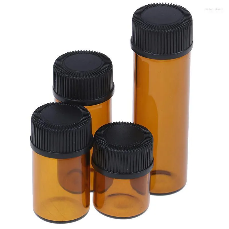 /2/3/5 ml reagens Essential Oil Exempel Bottle Amber Mini Refillable Glass Brown Inals With Cap 1pc 1