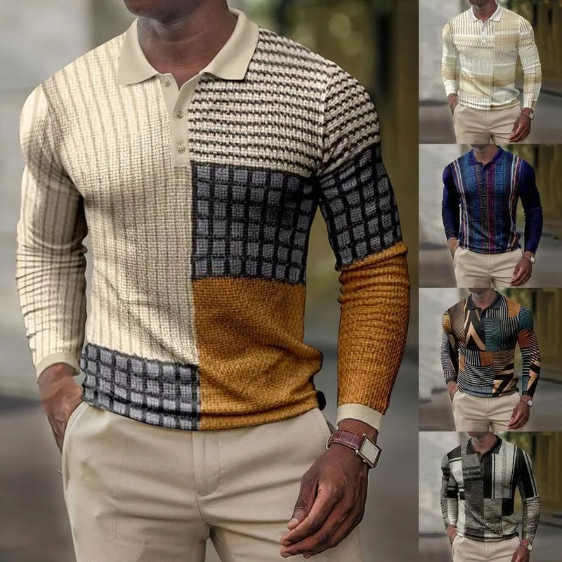 Chemise à simple boutonnage pour hommes, chemise ample à carreaux décontractée, impression claire, manches longues, séchage rapide, absorbant la sueur, chemise de printemps