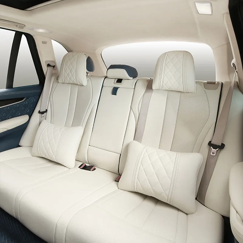Premium Nappa Deri Araba Koltuk Dinlenme Yastık Mezar Maybach S-Serisi Yastık Otomo Aksesuarları