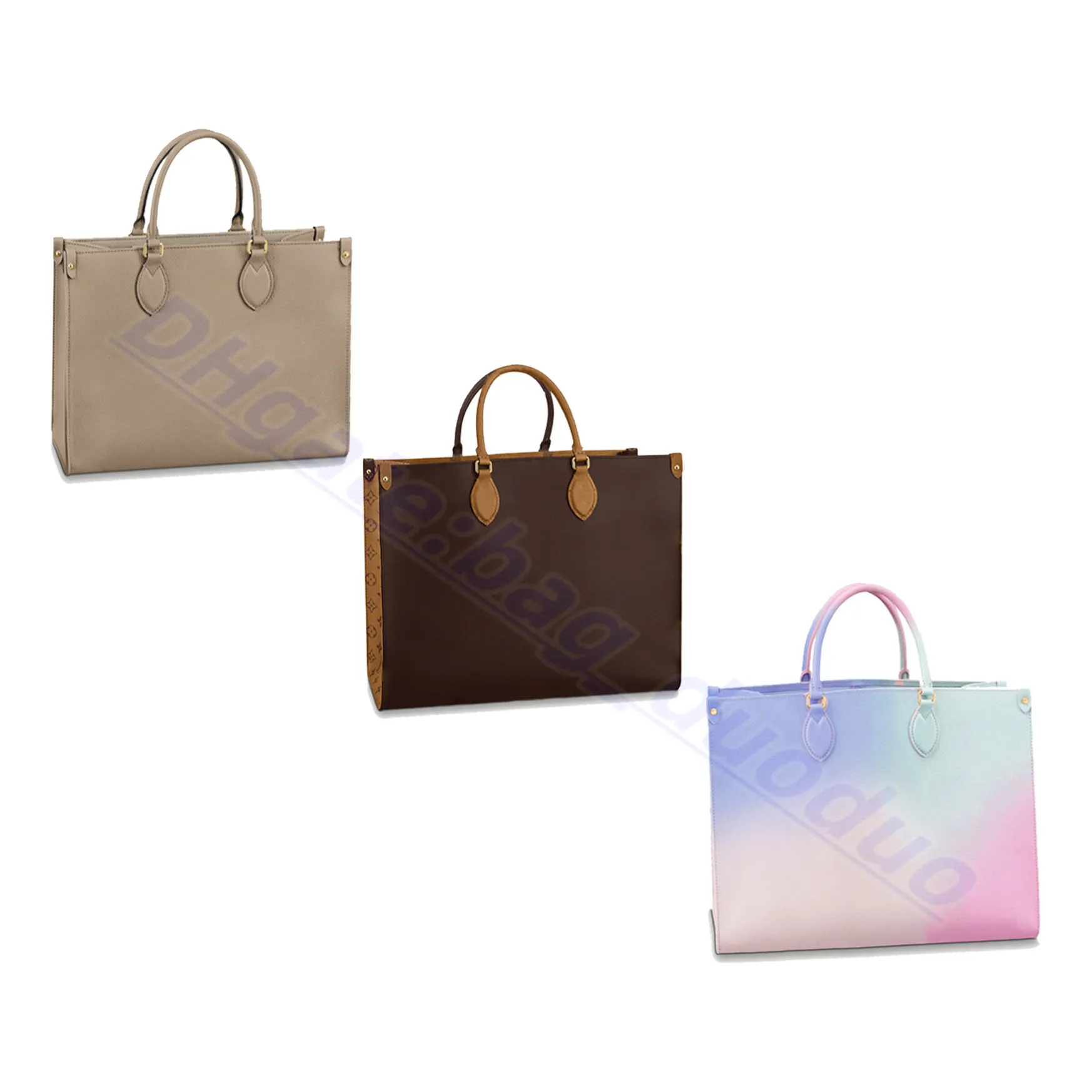 Bolsa de compras de designer de luxo de alta qualidade bolsa de couro genuíno bolsa de ombro gradiente m59856 bolsa feminina moda masculina bolsa grande famosa bolsa transversal de fim de semana