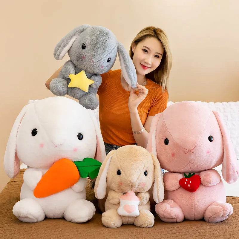 Rabbit doll plush toys are white girls sleeping dolls pillows and birthday gifts