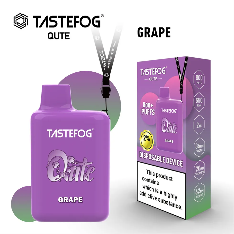 Original tastefog descartável vape qute MAX XXL Plus DUAL cigarros eletrônicos descartáveis ecigarette 800 Puffs 4mL 550mAh pré-preenchido atacado autêntico