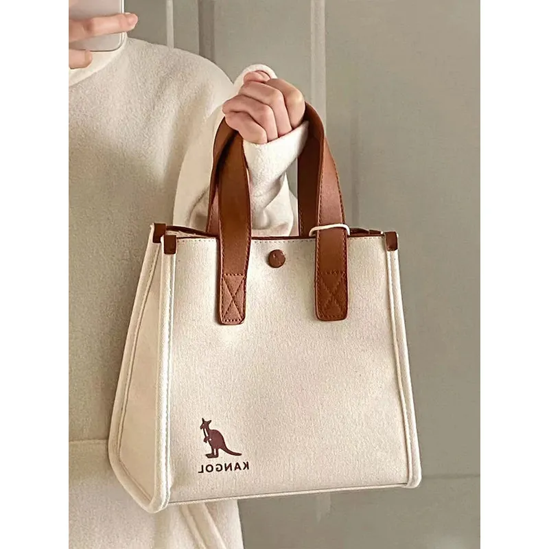 Bolso bandolera de hombro sencillo para mujer a la moda bolso de lona de cuero de lujo ligero coreano 220818