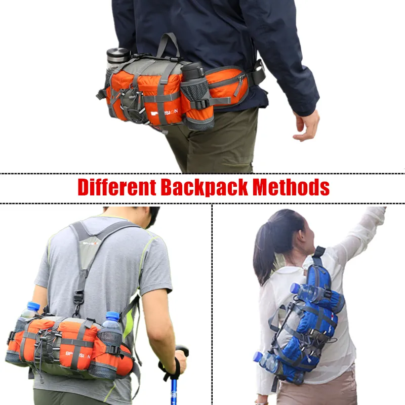Outdoor Sports Waist Bag Water Cycl Backpack Hike Mountain Bottle Waterproof Nylon Camping Mochila Hiking Accessories Hunting 220818