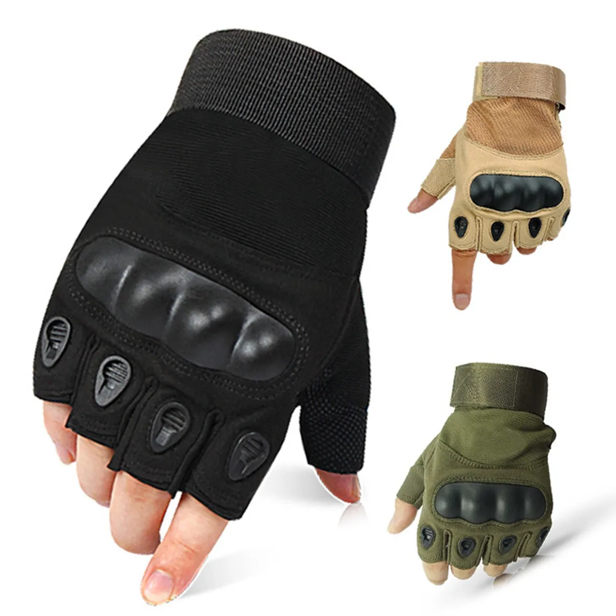 3Pair Tactical Rives Airsoft Sport Half Finger Type Men Men Bojowal