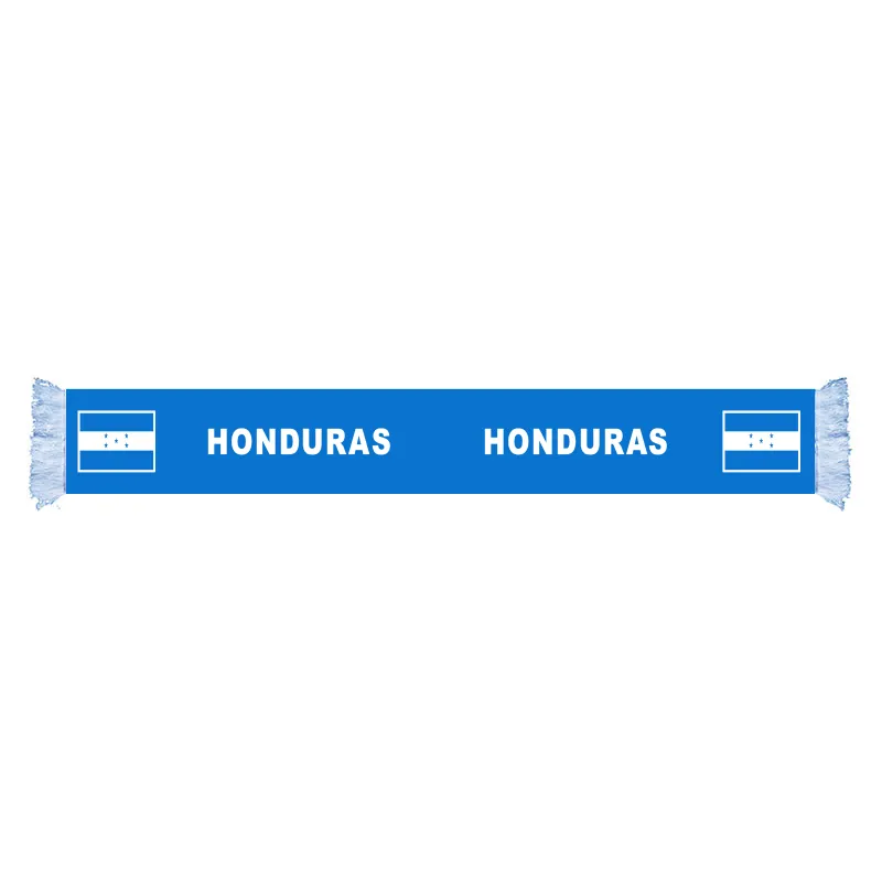 Flaga HONDURAS dostawa fabryczna dobra cena satynowy szalik z poliestru Country Nation gry w piłkę nożną szalik dla fanów również można dostosować