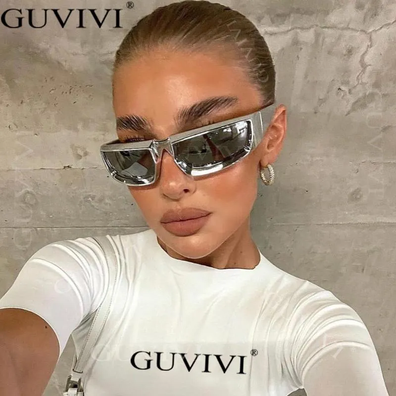Zonnebril Y2K Sport Women Brand Designer Punk Goggle Sun Glasses Men UV400 Shades Mirror Kleurrijke Mode brilglasses