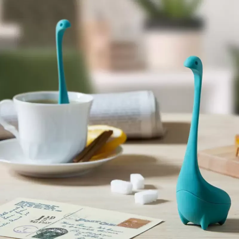 Loch Ness Monster Tea Infuser Silikon Śliczny kreskówkowy sitko herbaty FDA LFGB standardowe luźne liście narzędzie herbaty