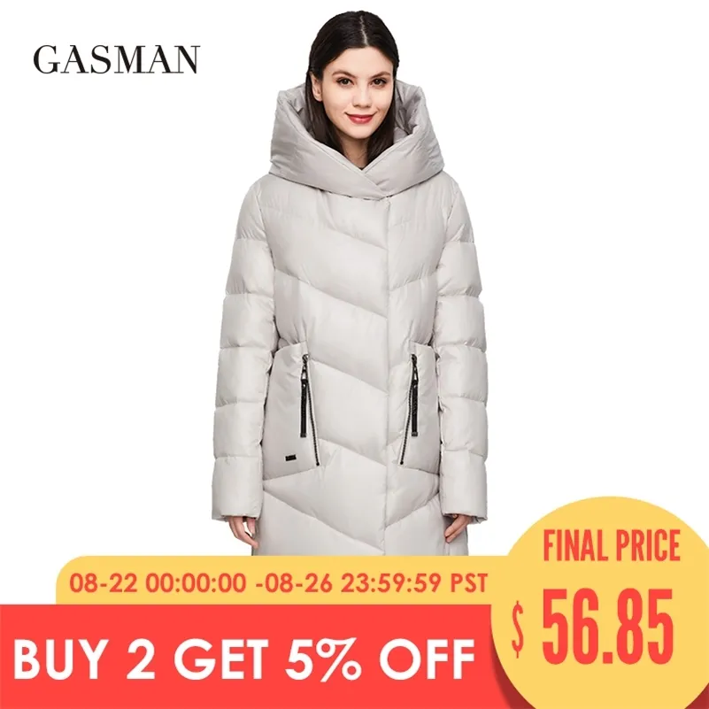 GASMAN Fashion Brand Down Parkas Women s Winter Jacket Women Coat Long Thick Outwear Warm Female M 206 220818