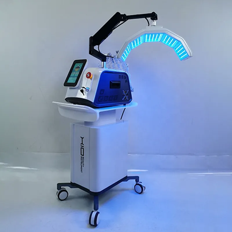 Nuevo Multifuncional 6 en 1 PDT Photon 7 colores Terapia de luz LED Máquina de belleza Rejuvenecimiento de la piel Blanqueamiento Cuidado de la piel facial Antienvejecimiento Lifting facial Eliminación de arrugas