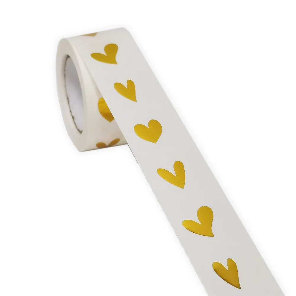 Gold Heart Stickers Valentine's Day Crafting Scrapbooking 0,75 tum 500 Adhesive Stickers 1222861